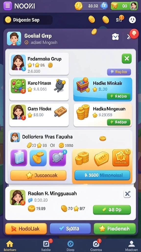 Screenshot menampilkan level penuh warna dengan tantangan menarik.