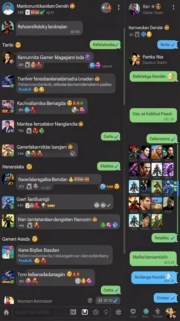 Karakter unik siap membantu dalam petualangan.