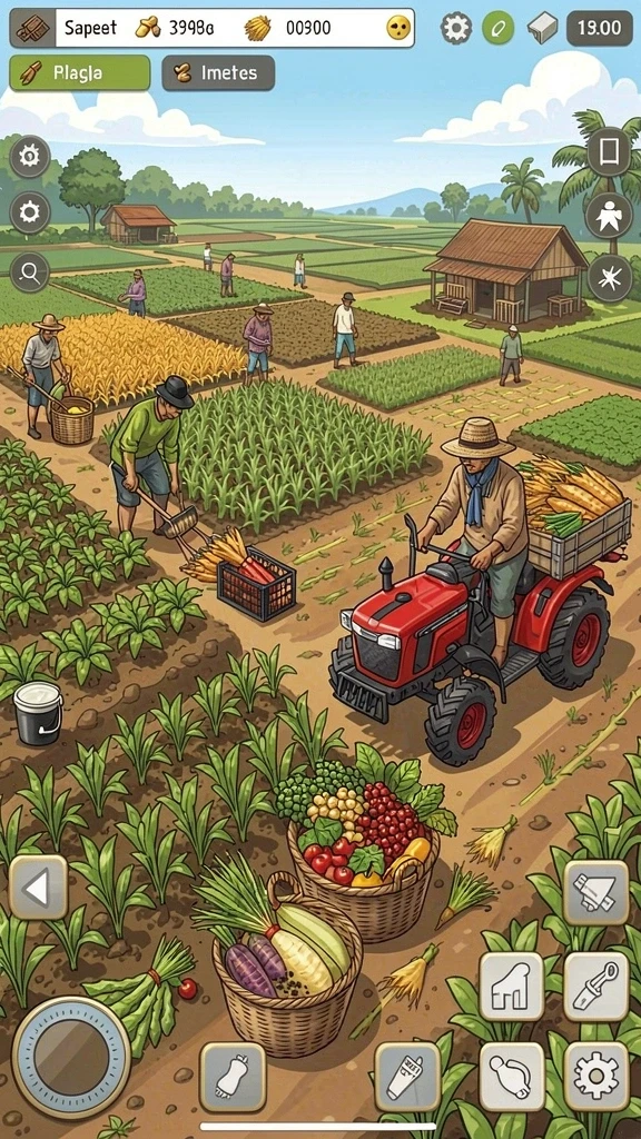 Screenshot menunjukkan menu permainan yang beragam.