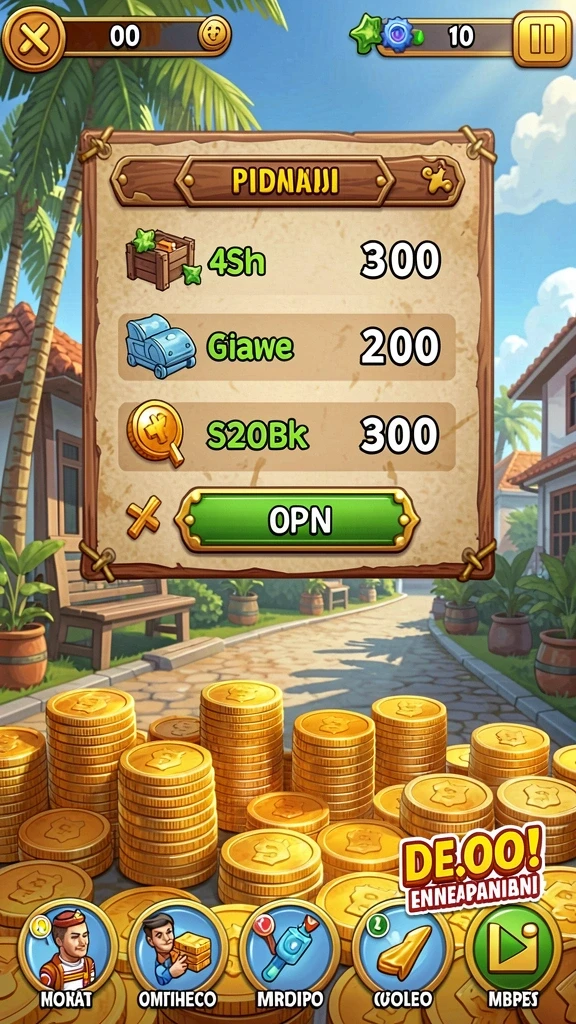 Screenshot menampilkan antarmuka utama game yang menarik.