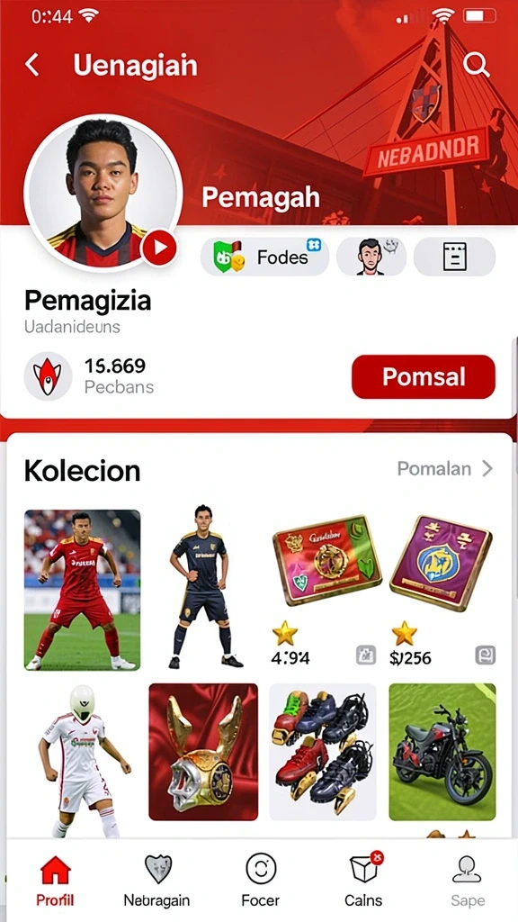 Tampilan menu utama yang menarik.