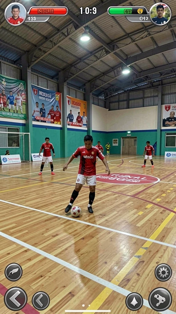Momen seru dalam pertandingan antar pemain.