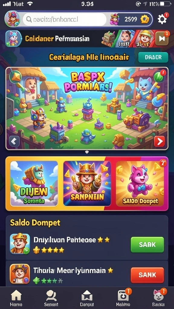 Tampilan awal yang menarik dan intuitif.