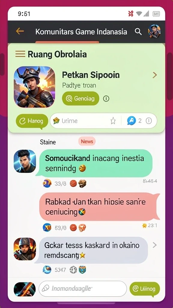 Interaksi sosial yang mengasyikkan dengan teman-teman.