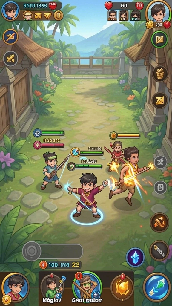 Screenshot menampilkan karakter utama dalam aksi.