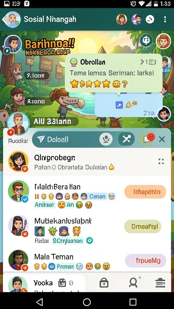 Fitur interaksi antar pemain yang seru dan interaktif.